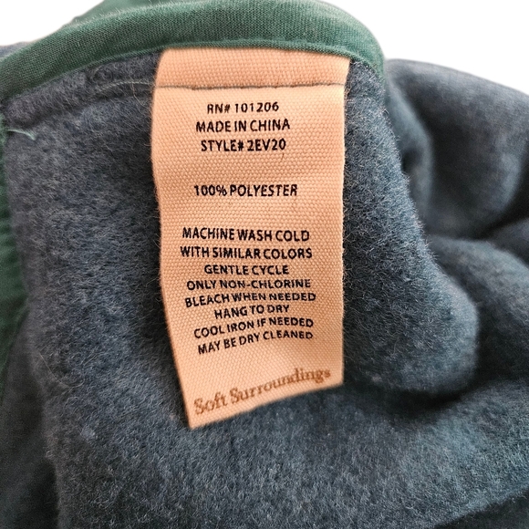 Women's NWT Soft Surroundings Campera Shacket Mediterranean Blue Medium (10-12) - Picture 10 of 15